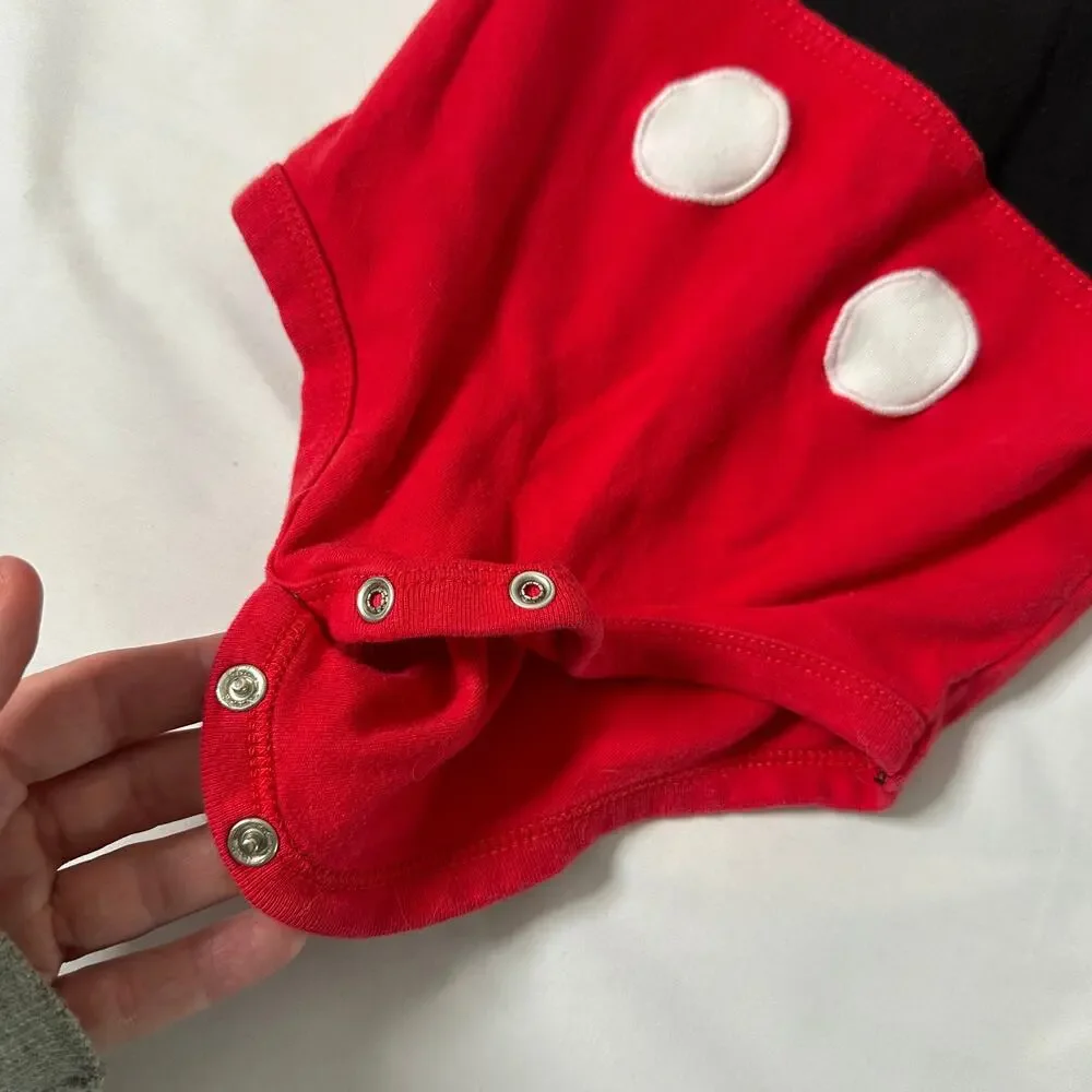 Disney Baby Mickey Mouse Long Sleeve Onesie Halloween Costume Sz 18-24 mo - Picture 4 of 7